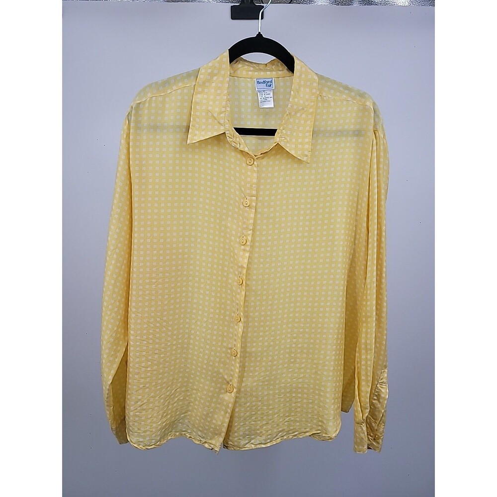 Bedford Fair Silk Blouse Sz XL Office